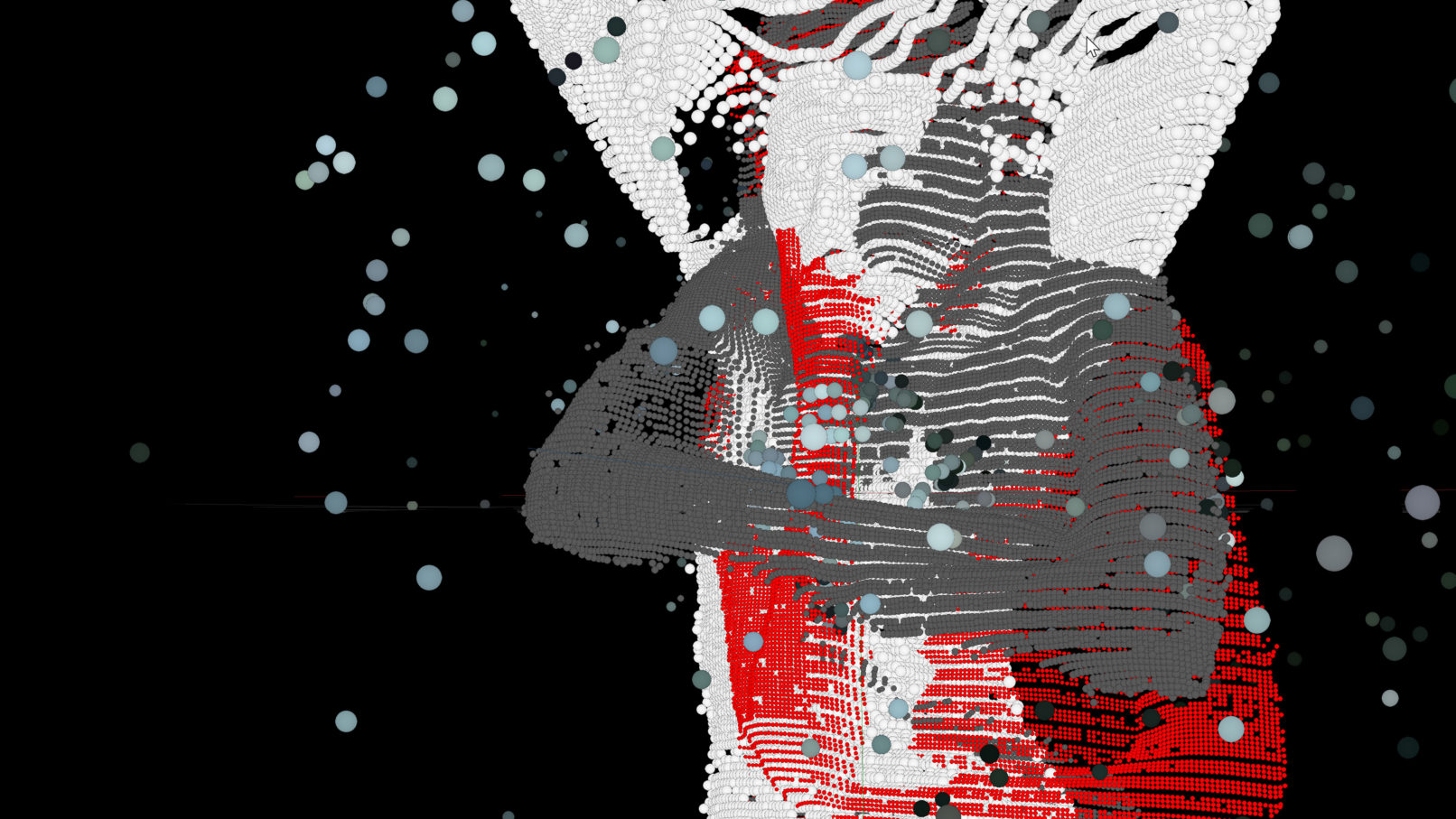 Holographic projection audio reactive visuals