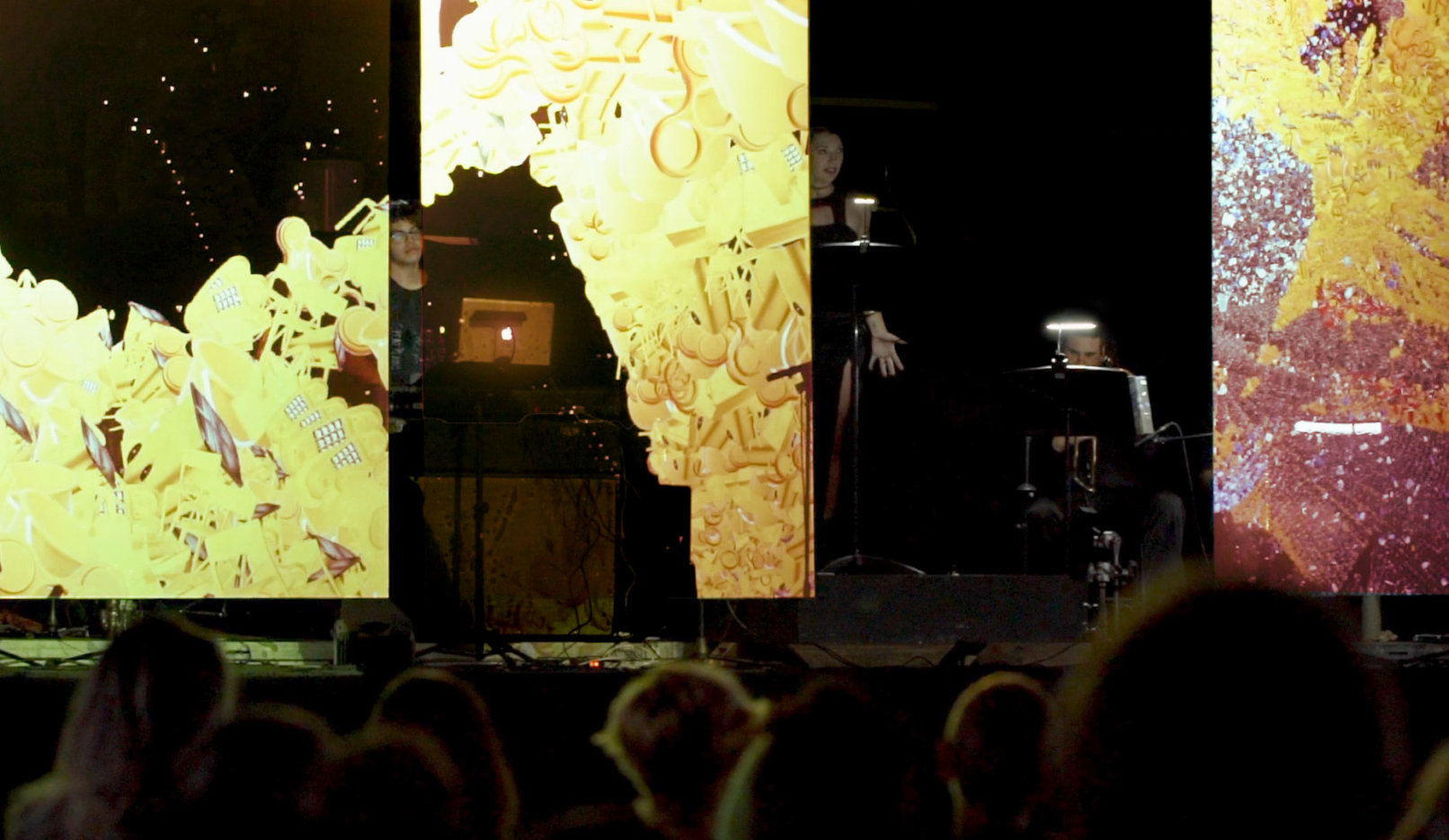 Holographic projection audio reactive visuals